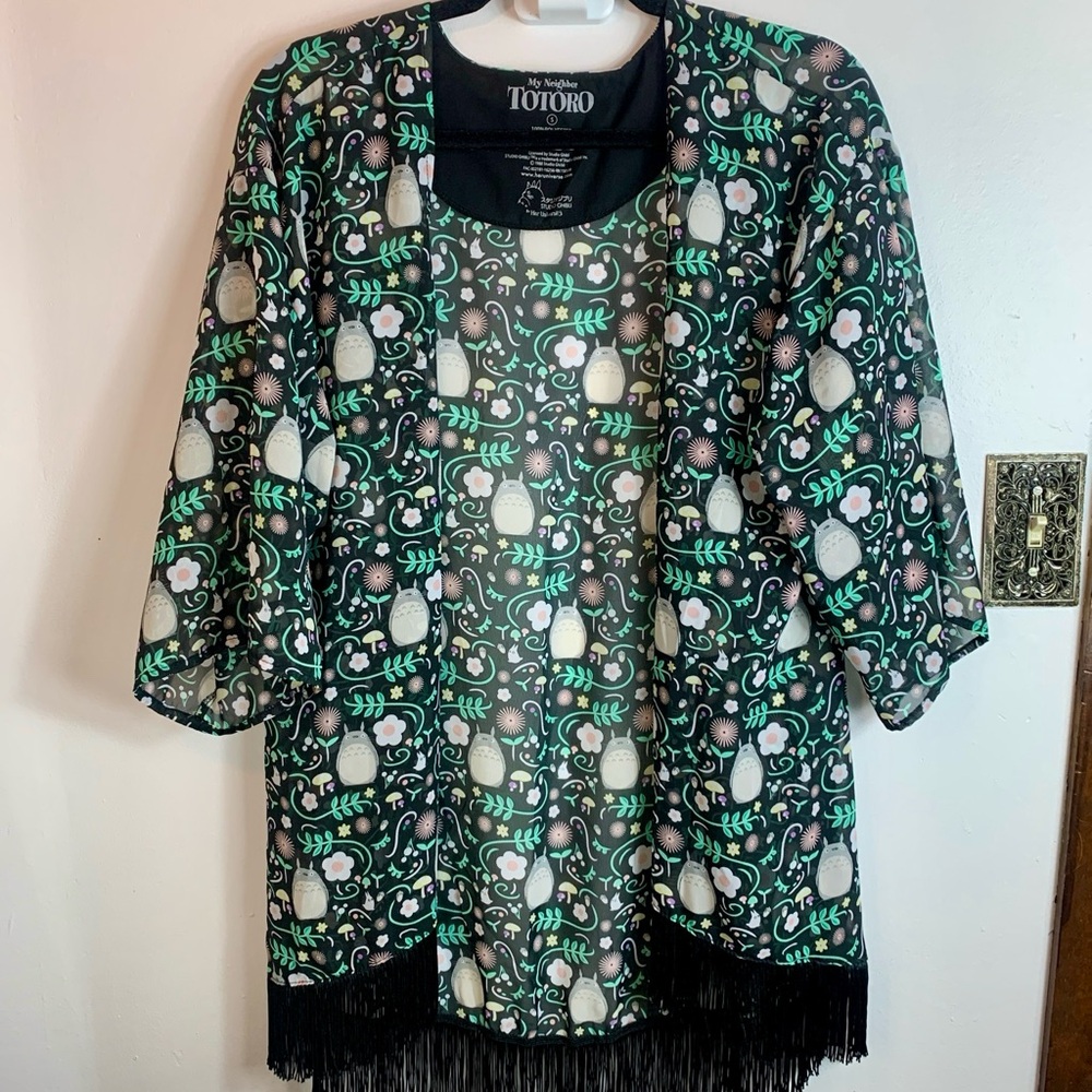 My Neighbor Totoro Studio Ghibli By Her Universe Sheer Fringe Kimono Women’s S